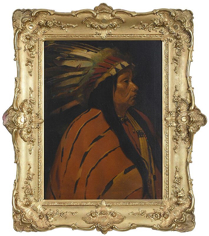 Appraisal: American School late th early th century Portrait of a