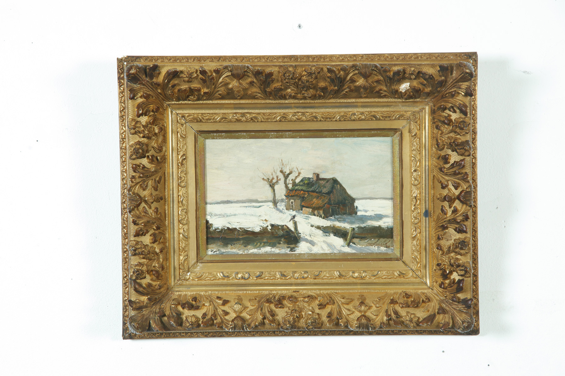 Appraisal: WINTER SCENE BY ARNOLD KONING NETHERLANDS - Oil on canvas