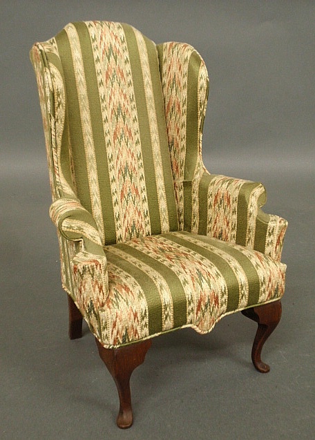 Appraisal: - Miniature Queen Anne style wing chair by Bob Bernhardt