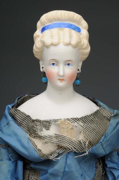 Appraisal: Parian Lady with Blue Hair Band Description Germany Ca Unmarked