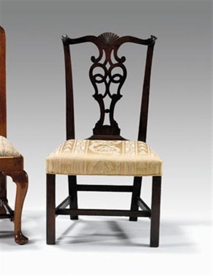 Appraisal: Chippendale carved mahogany side chair rhode island late th century