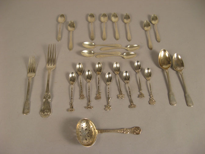 Appraisal: Group of assorted Tiffany Co sterling silver tableware various patterns