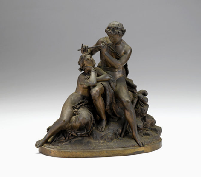 Appraisal: French bronze figural group hercules deianira Depicting the young Hercules