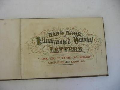 Appraisal: HAND BOOK OF ILLUMINATED INITIAL LETTERS from the th to