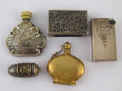 Appraisal: A mixed lot being a silver cigarette lighter marked a