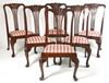 Appraisal: SET OF SIX CHAIRS - Custom mahogany Queen Anne style