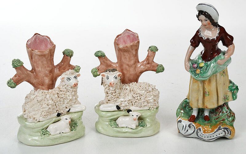 Appraisal: Three Staffordshire Figures and Herend Mouse British Continental th century