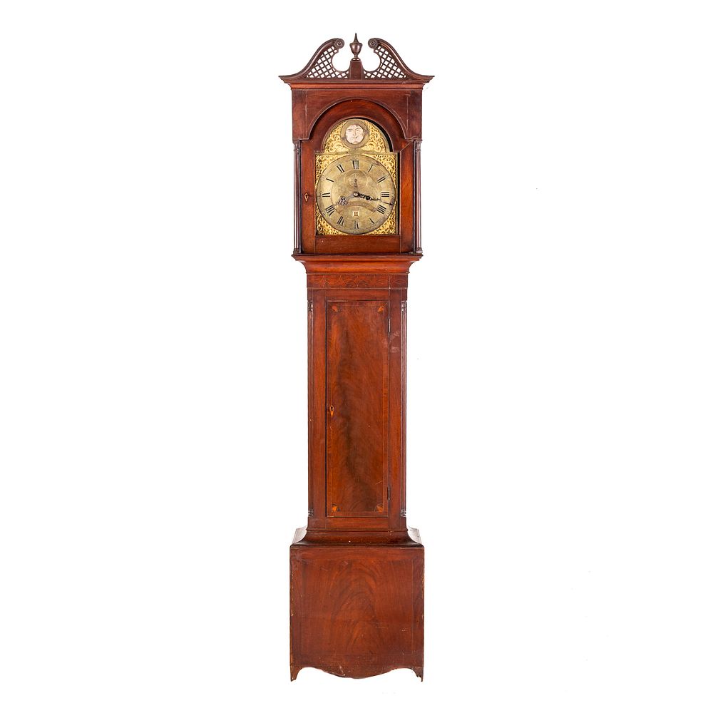 Appraisal: American Chippendale Tall Clock Valentin Urletig Active d Reading Pennsylvania