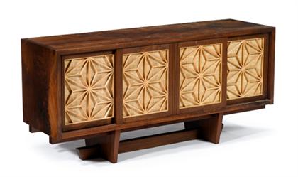 Appraisal: Odakyu Cabinet with Asa-no-ha sliding doors george nakashima - Signed