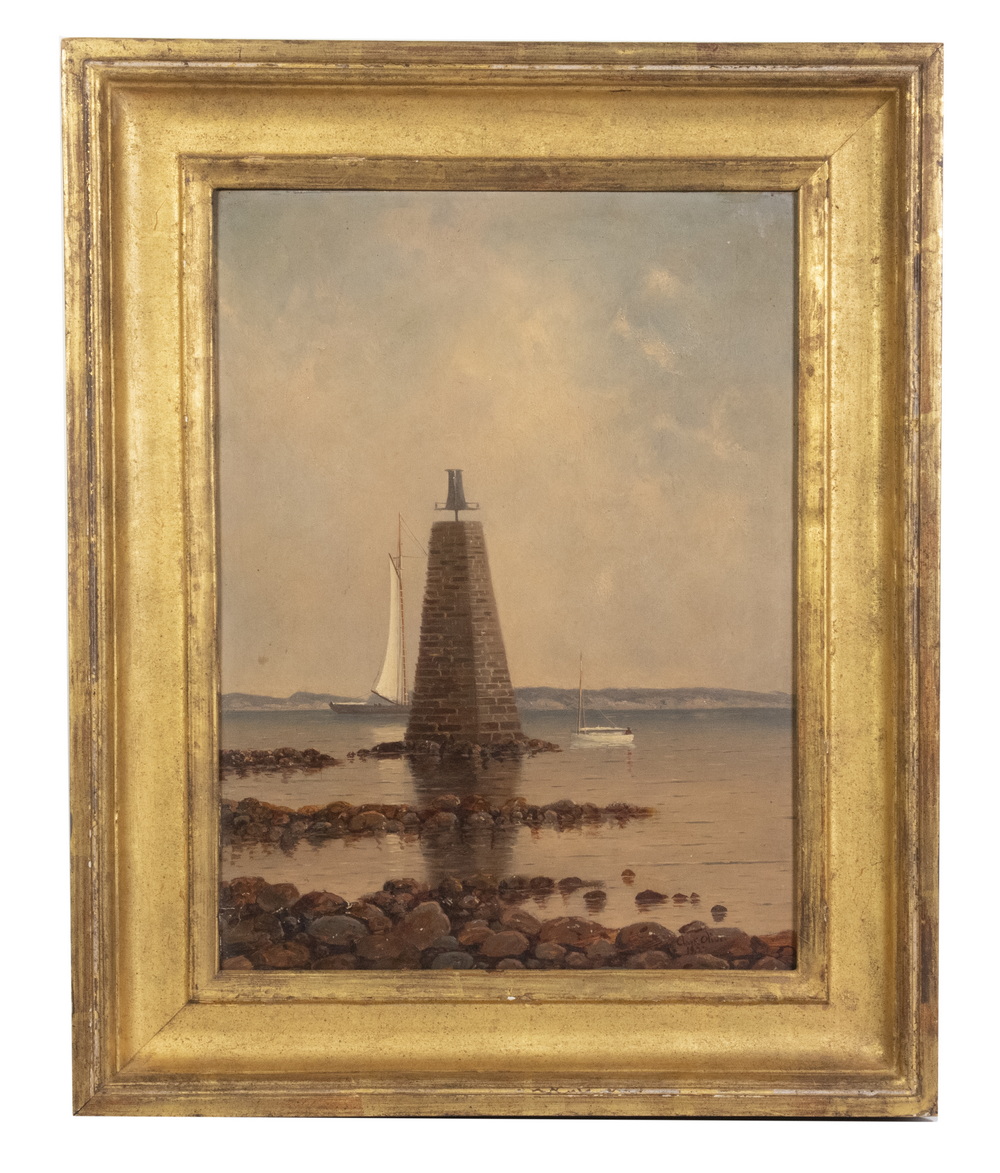 Appraisal: THOMAS CLARKSON 'CLARK' OLIVER MA - Lighthouse Bar Harbor Maine