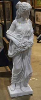 Appraisal: Classical style marble figural sculpture of a beauty Classical style