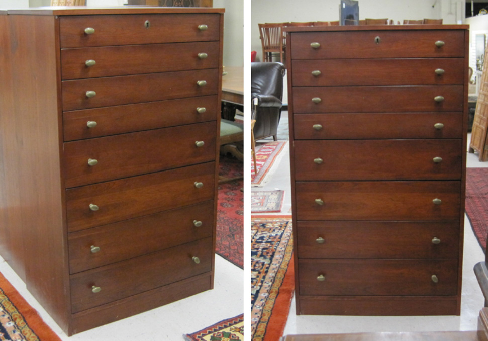 Appraisal: A PAIR OF CHERRY EIGHT-DRAWER CHESTS unmarked recent production each