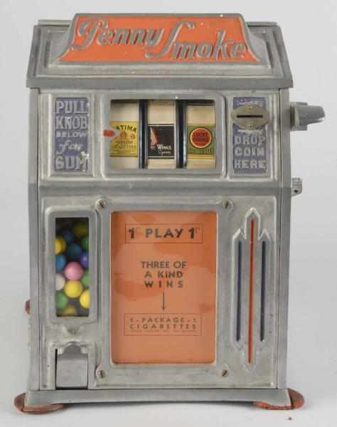 Appraisal: Penny Smoke Stimulator Description Working All original Includes gum ball