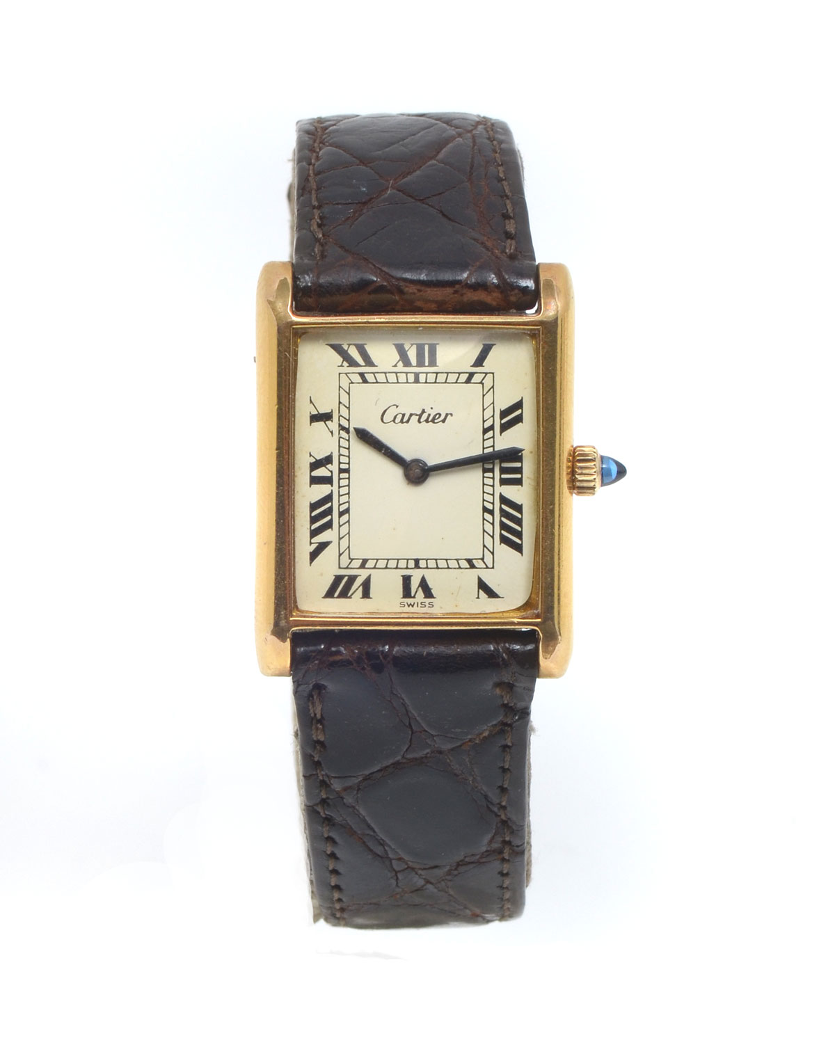 Appraisal: EARLY CARTIER PARIS SWISS PLAQUE OR G M WRISTWATCH Probably