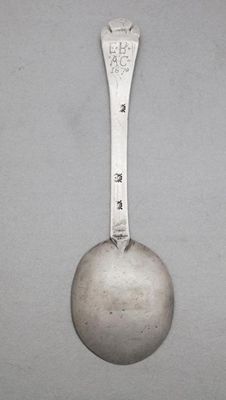 Appraisal: A Charles II spoon pricked 'EB' over 'AC' over '