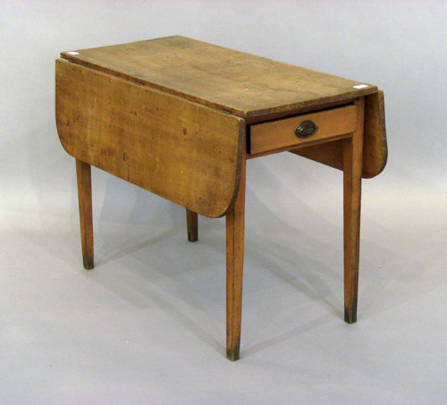 Appraisal: New England birch pembroke table early th x x d