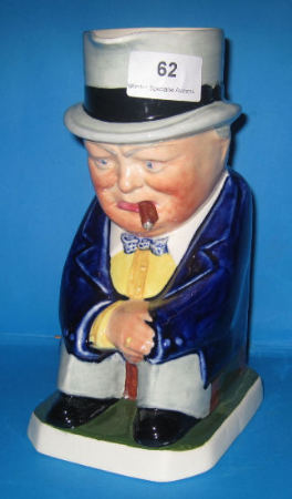 Appraisal: A Copeland Spode large Toby Jug Winston Churchill impressed Eric