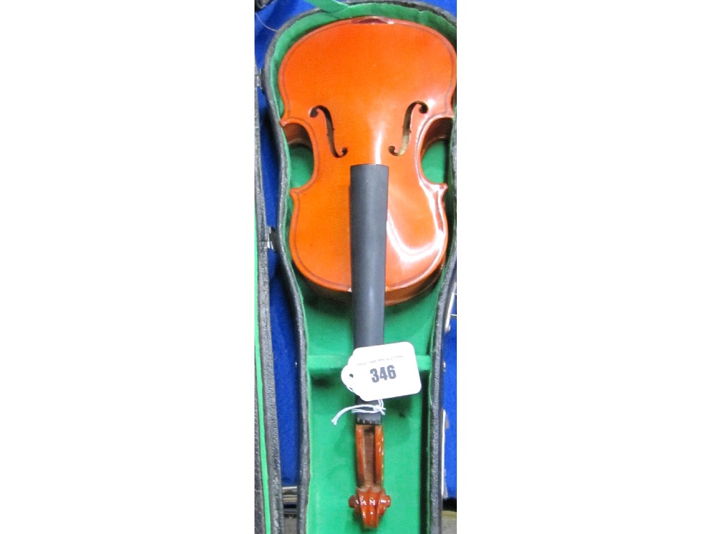 Appraisal: Miniature violin in case