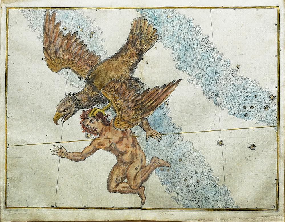 Appraisal: th-century allegorical depictions of Constellations Aquila Johannes Bayer from Uranometria