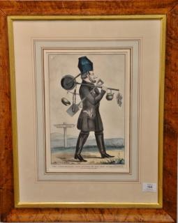 Appraisal: Nathaniel Currier hand colored lithograph The Independent Gold Hunter on