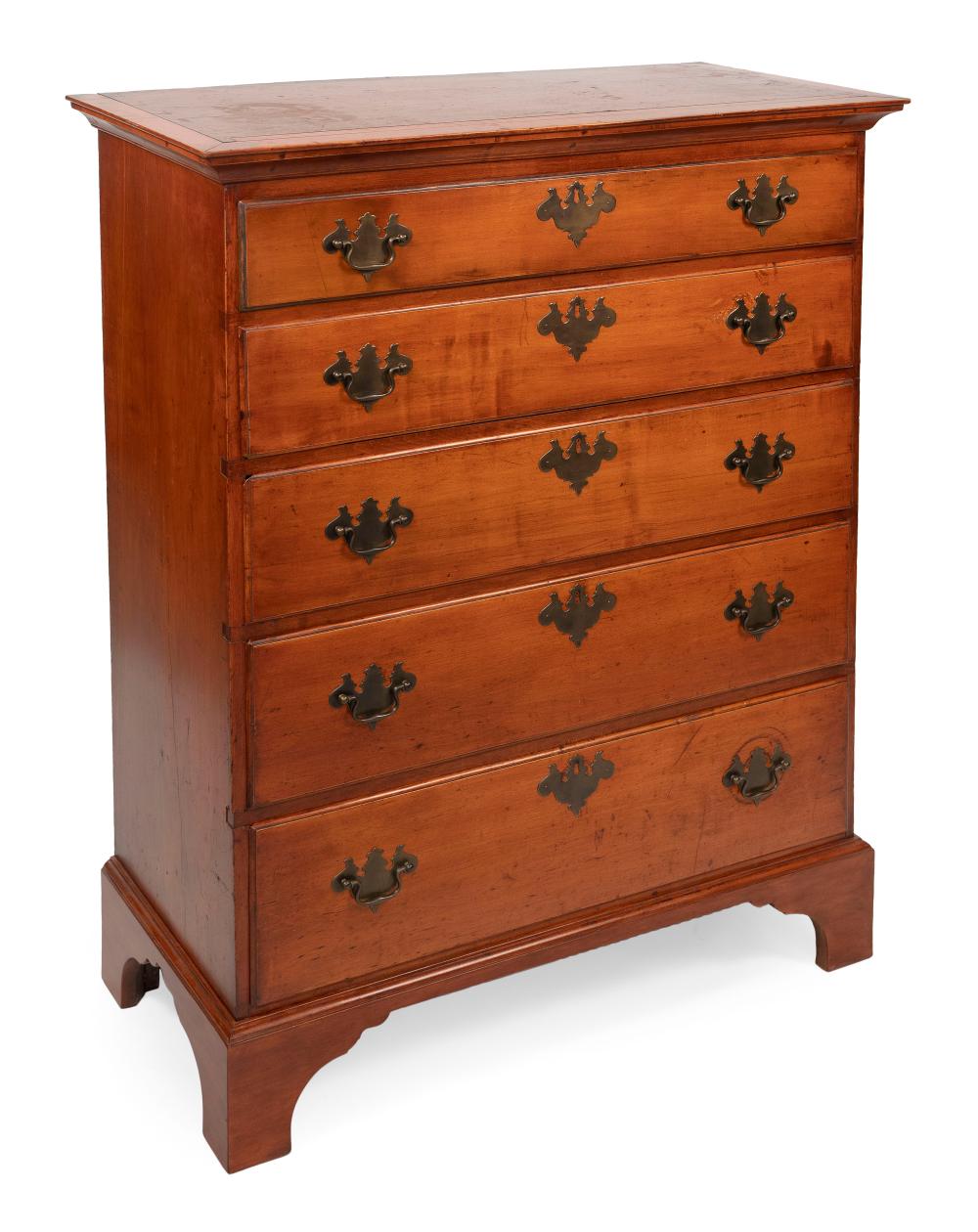 Appraisal: CHIPPENDALE TALL CHEST CIRCA HEIGHT WIDTH DEPTH CHIPPENDALE TALL CHEST