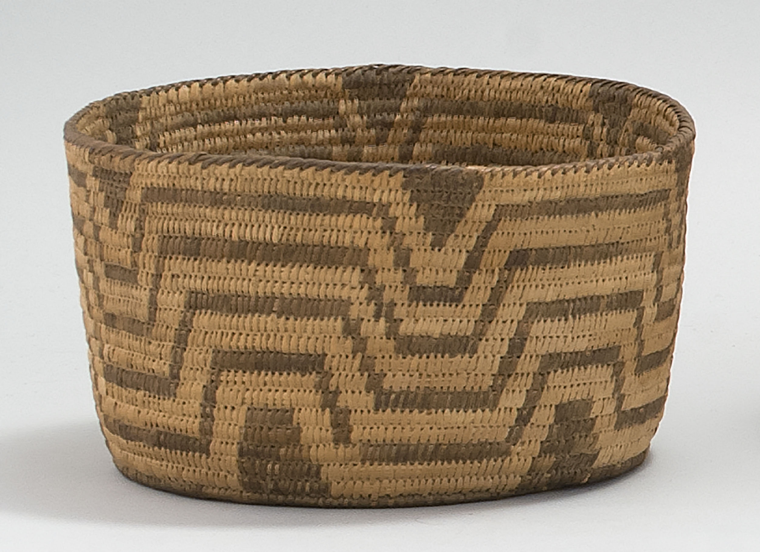 Appraisal: PIMA BASKET Circa In cylindrical form with duck wing design