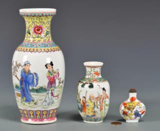 Appraisal: Assorted Chinese Republic Porcelain pcs Chinese Republic Period porcelain items