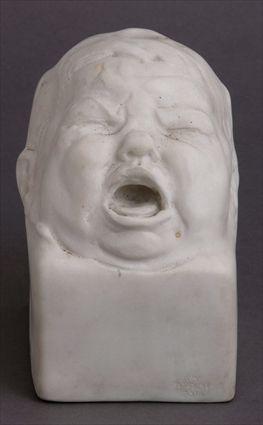 Appraisal: CHESTER BEACH - THREE MONTHS CRYING BABY Carved marble x