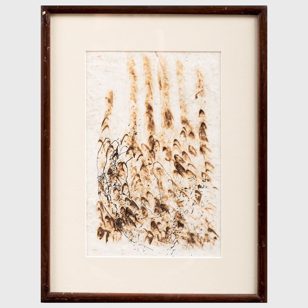 Appraisal: Ursula von Rydingsvard b Loss of Feathers Ink and wash