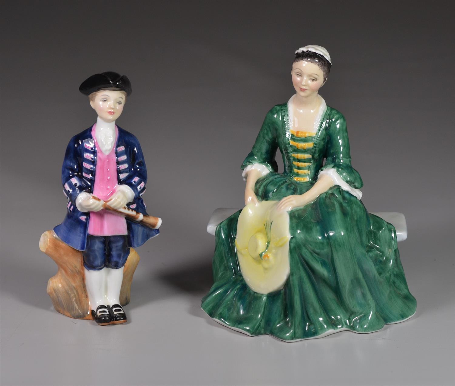 Appraisal: Royal Doulton Williamsburg bone china figurines A Lady from Williamsburg