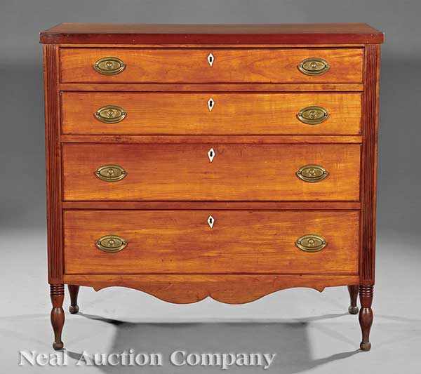 Appraisal: An American Federal Fruitwood Chest late th early th c