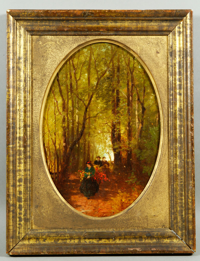 Appraisal: - Bellows Forest Scene with Figures O C Albert Fitch