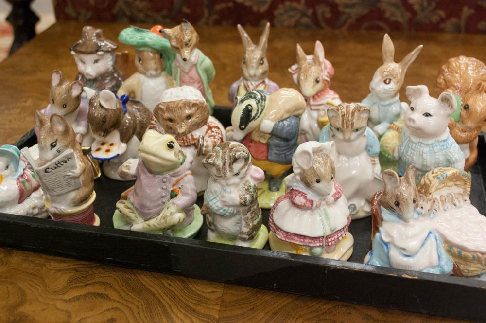 Appraisal: NINETEEN BEATRIX POTTER PORCELAIN FIGURINES manufactured by Royal Albert and