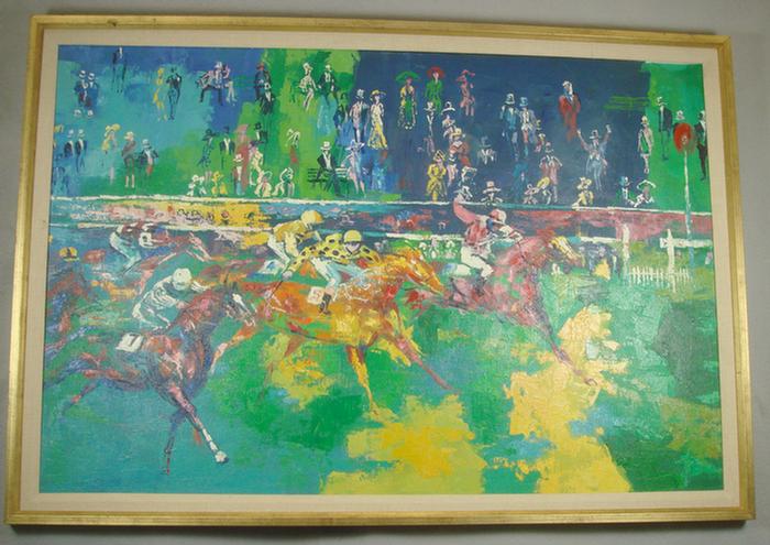 Appraisal: In the manner Leroy Neiman o c Race Horses at