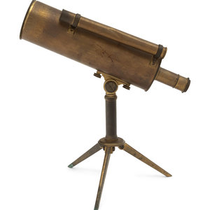 Appraisal: An English Brass -Inch Reflecting Telescope J Watson London th