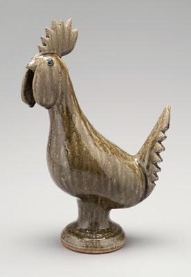 Appraisal: Edwin Meaders stoneware rooster born White County Georgia runny medium