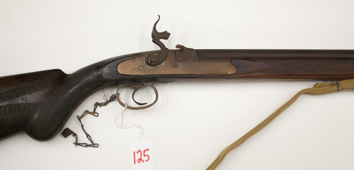 Appraisal: PERCUSSION BLACK POWDER MUSKET approximately caliber round barrel with permanently