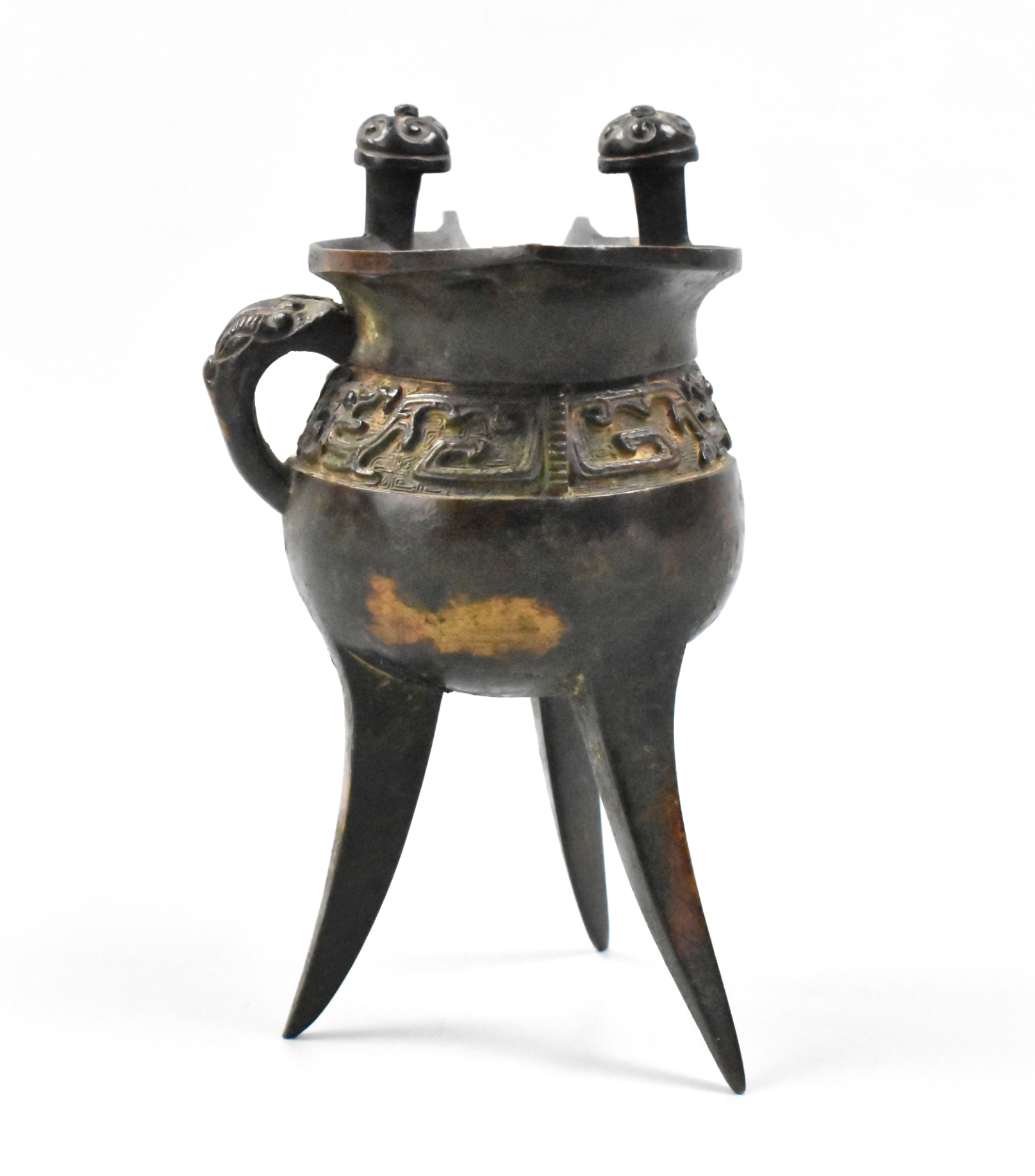 Appraisal: A Chinese archaistic bronze Jue cup dating from the th