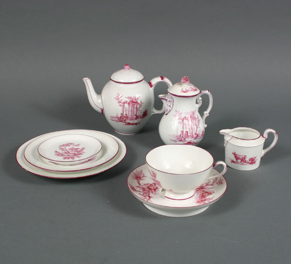 Appraisal: German hand painted porcelain set including a coffee and tea