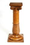 Appraisal: PEDESTAL - Circa golden oak pedestal with square top over