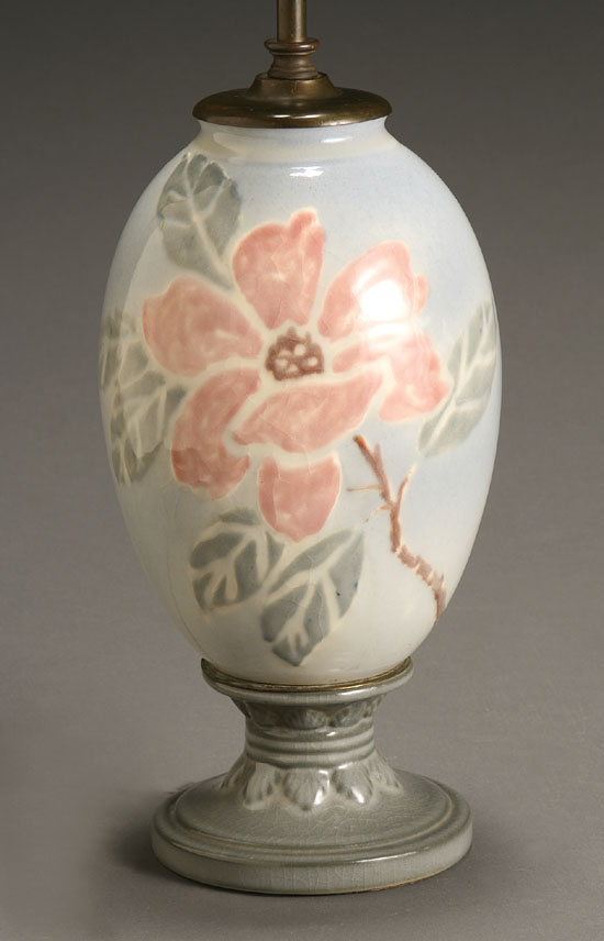 Appraisal: Rookwood High Glaze Lamp Vase Decorated by Elizabeth Barrett Dated