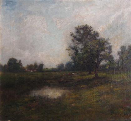 Appraisal: EDWARD B GAY american - LANDSCAPE WITH COW Signed bottom