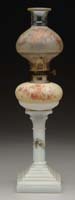 Appraisal: SCARCE WMG PEG LAMP S - Clear glass shade with