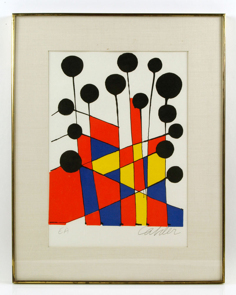 Appraisal: - Calder Black Balloons Lithograph Alexander Calder Black Balloons lithograph