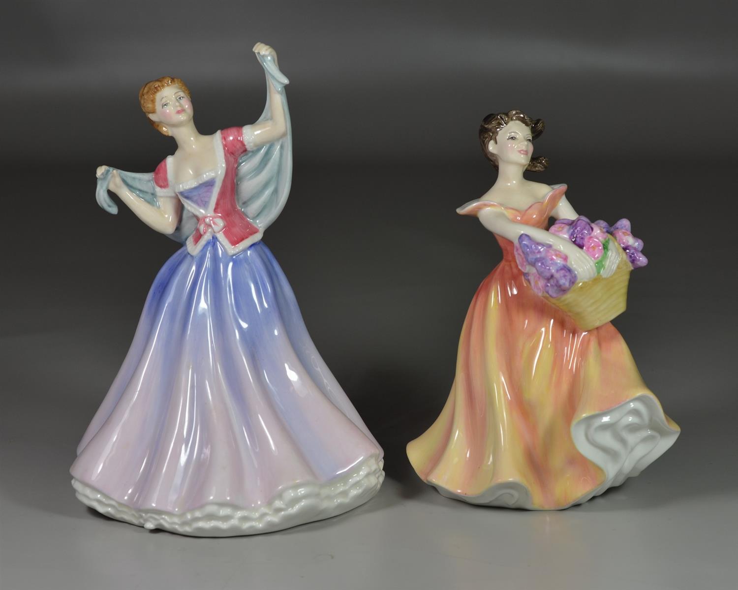 Appraisal: Royal Doulton bone china figurines June HN Lesley HN tallest