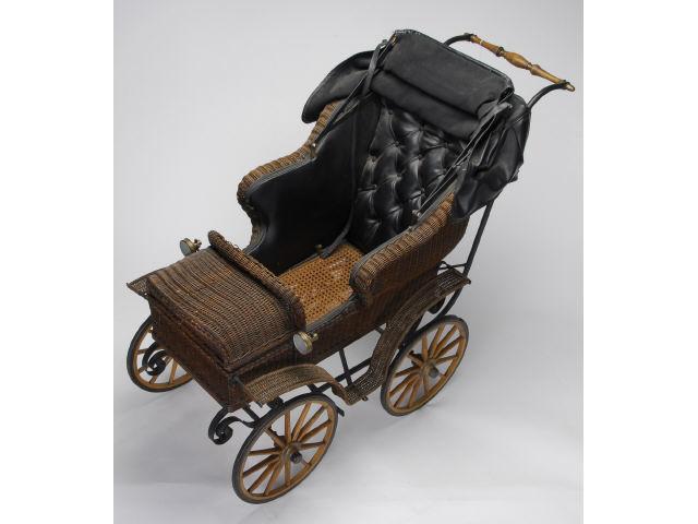 Appraisal: Rare Wakefield Automobile Baby Carriage Wakefield Rattan Company Wakefield MA