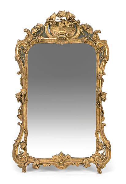 Appraisal: A R gence style carved giltwood mirror second half th