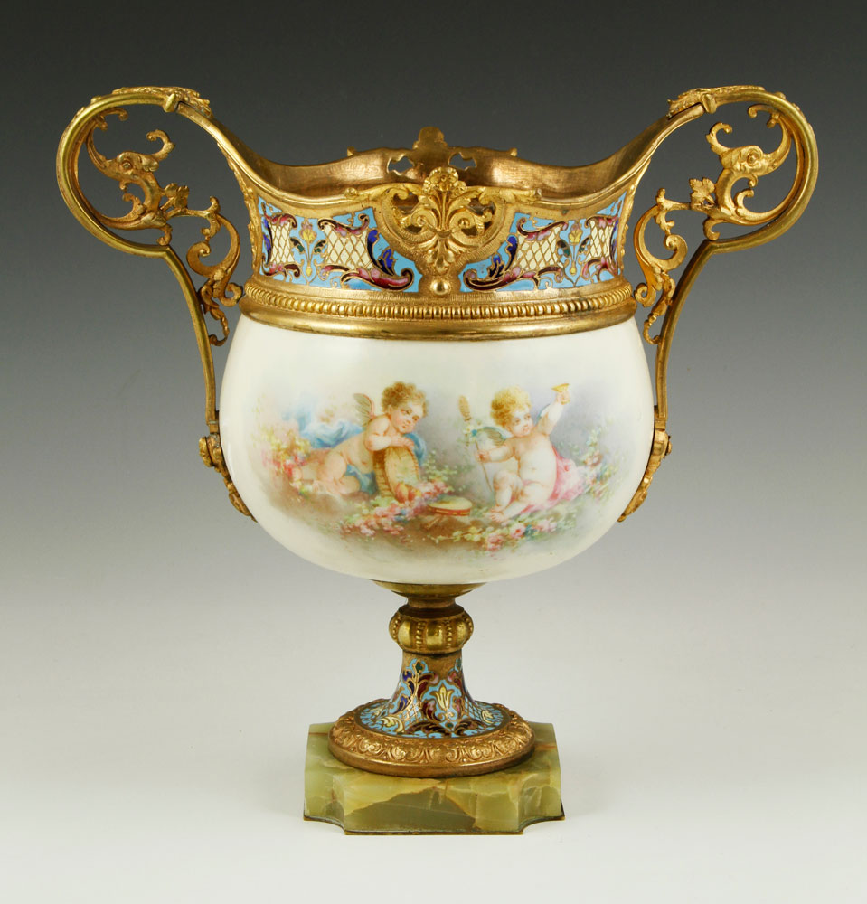 Appraisal: - th C French Centerpiece th century French Sevres style