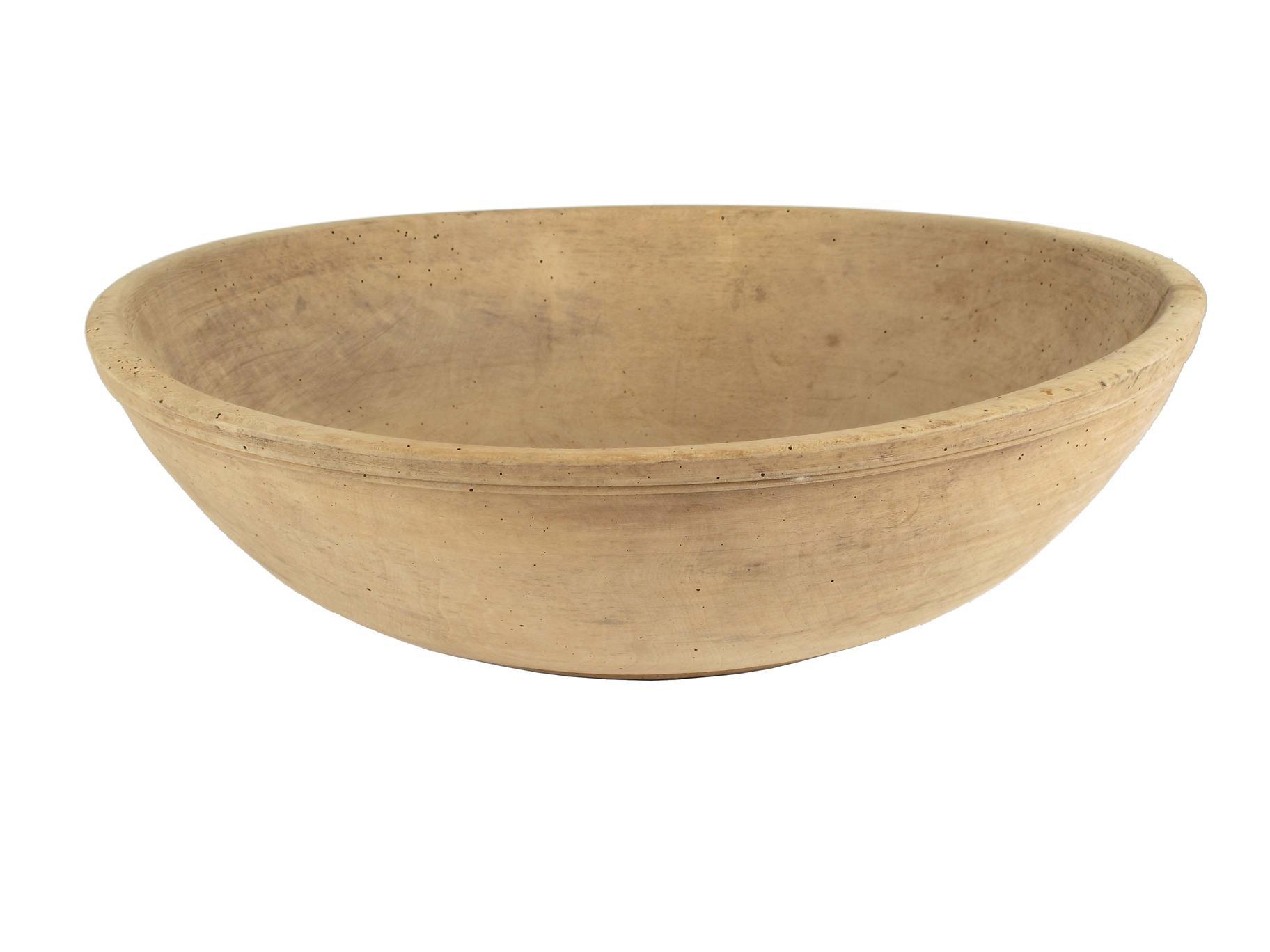 Appraisal: A large th century turned sycamore dairy bowl