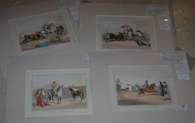 Appraisal: FOUR AQUATINTS BY CAPTAIN THOMAS WILLIAMSON Foreign Field Sports x